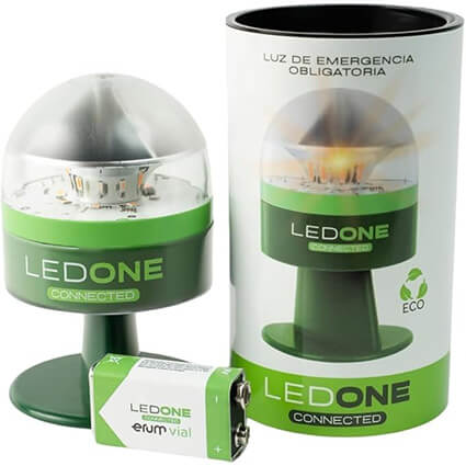 LEDONE Connected V16 - Baliza emergencia V16 homologada DGT con geolocalización